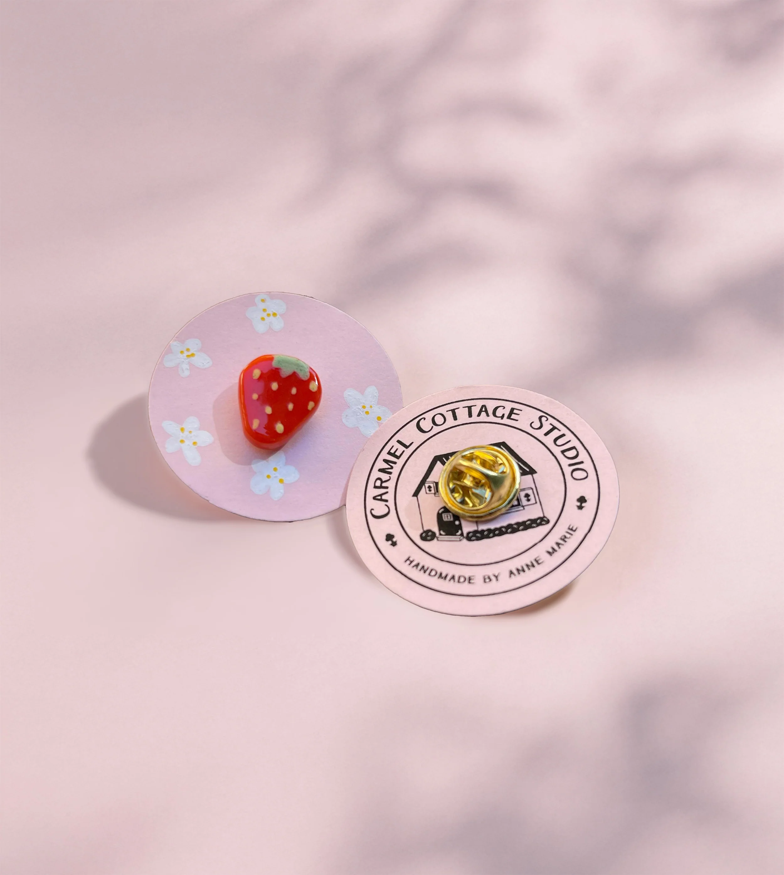 Enamel pin for Carmel Cottage Studio