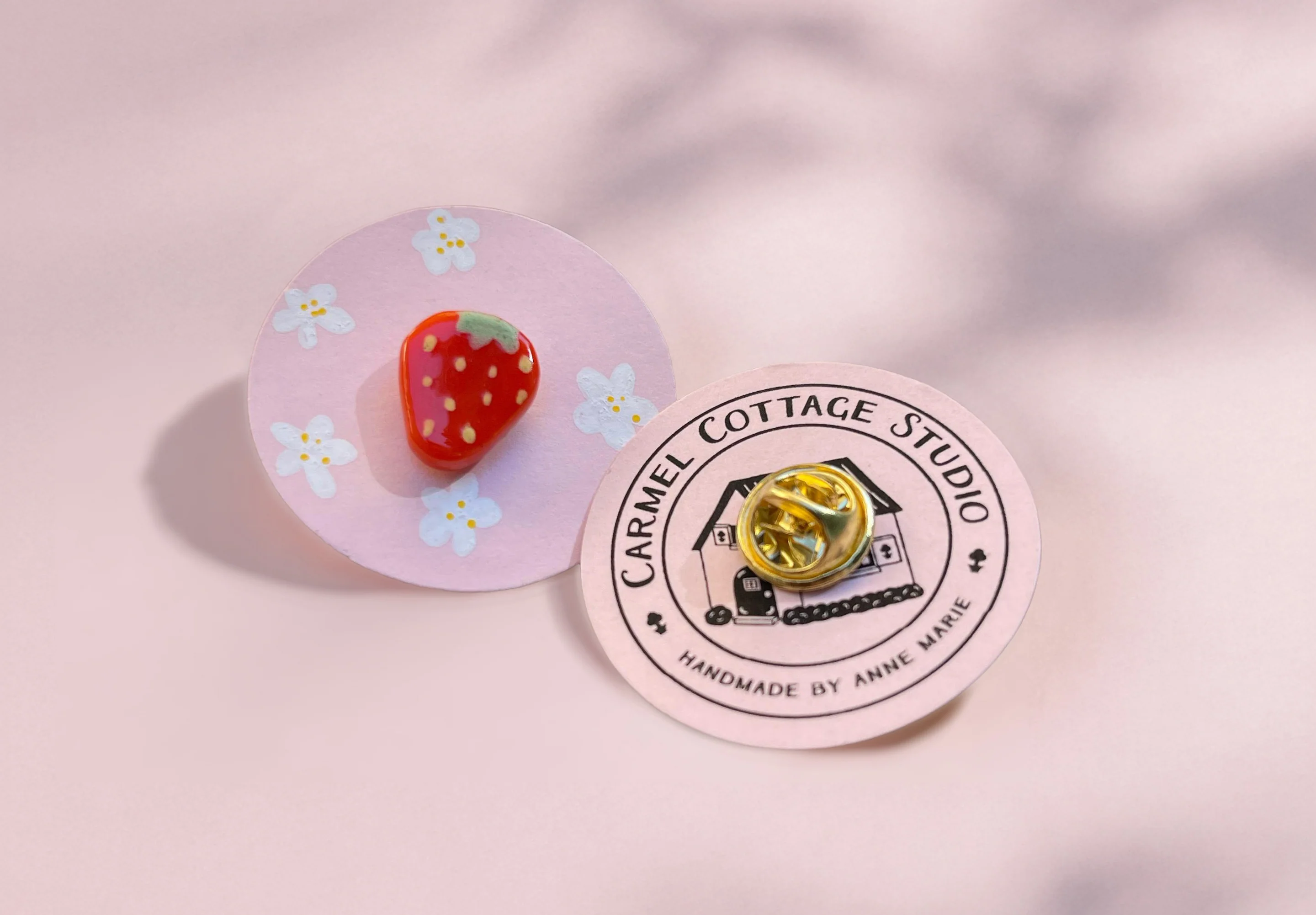 Enamel pin for Carmel Cottage Studio